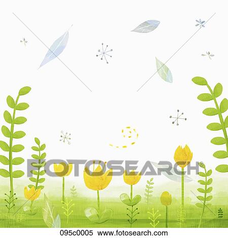 freshness in spring mood illustration View Large Photo Image Stock Photography - freshness in spring mood illustration. Fotosearch