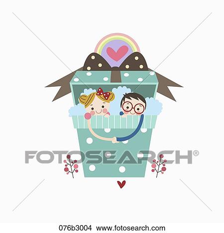 Picture - icons of cordial couple holding hands each other with love. Fotosearch