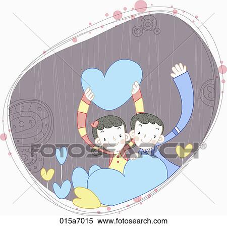 Stock Photography - illustration of cordial couple. Fotosearch