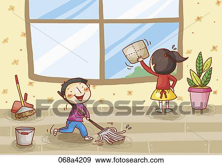 school children clean the class View Large Photo Image Stock Photo - school children clean the class. Fotosearch