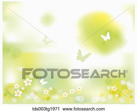 Stock Image - spring flower field illustration. Fotosearch