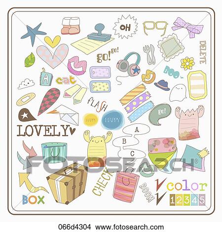 various types of sticker illustration View Large Photo Image Picture - various types of sticker illustration. Fotosearch