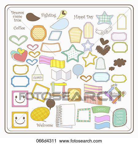 various types of sticker illustration View Large Photo Image Stock Image - various types of sticker illustration. Fotosearch