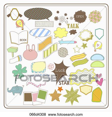 various types of sticker illustration View Large Photo Image Stock Photo - various types of sticker illustration. Fotosearch