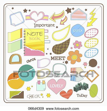 Stock Photo - various types of sticker illustration. Fotosearch
