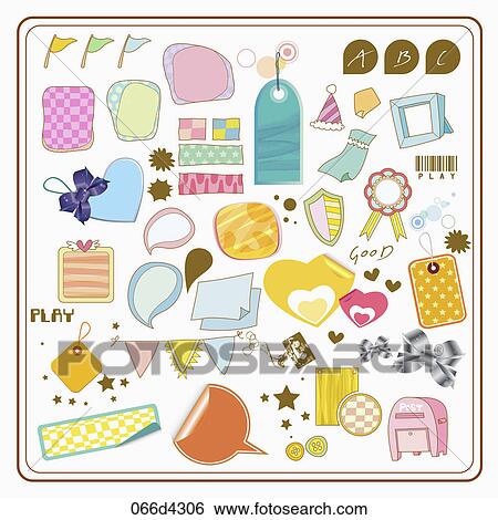 various types of sticker illustration View Large Photo Image Stock Photograph - various types of sticker illustration. Fotosearch