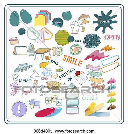 various types of sticker illustration View Large Photo Image Stock Photography - various types of sticker illustration. Fotosearch