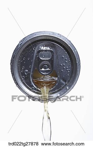 Stock Photo - canned beer poured out. Fotosearch