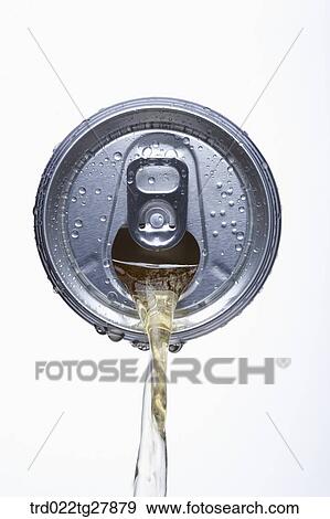 canned beer poured out View Large Photo Image Stock Photo - canned beer poured out. Fotosearch