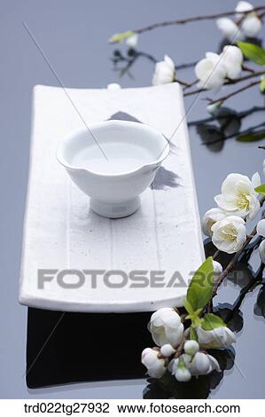 Stock Image - glass of sake. Fotosearch