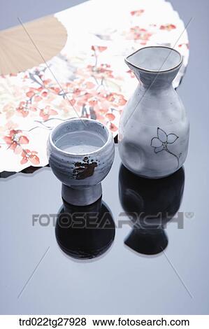 Stock Photo - japanese alcohol sake. Fotosearch
