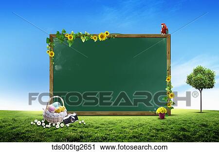 Clip Art - background frame in spring color. Fotosearch