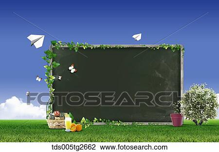 Drawing - background frame in spring color. Fotosearch