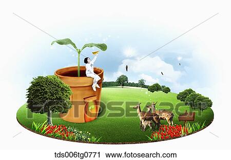 cordial family enjoying their time View Large Illustration Clip Art - cordial family enjoying their time. Fotosearch