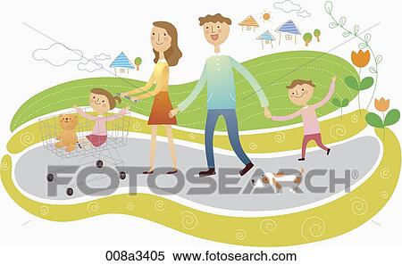 cordial family spend happy time altogether View Large Illustration Stock Illustration - cordial family spend happy time altogether. Fotosearch