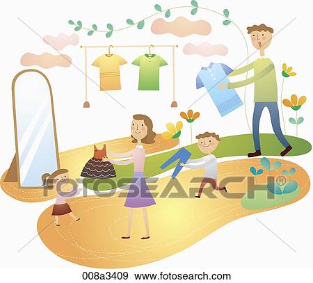 cordial family spend happy time altogether View Large Illustration Stock Illustration - cordial family spend happy time altogether. Fotosearch