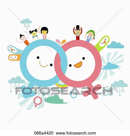 Clipart - creative characters illustration. Fotosearch
