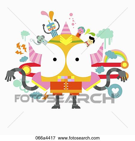 Stock Illustration - creative characters illustration. Fotosearch
