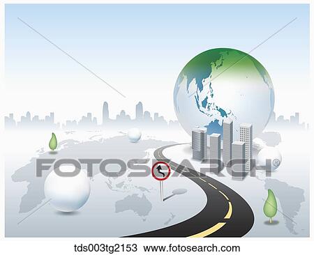 global business View Large Illustration Drawing - global business. Fotosearch