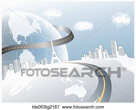 Stock Illustration - global business. Fotosearch