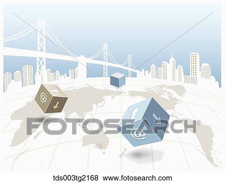 Stock Illustration - global business. Fotosearch