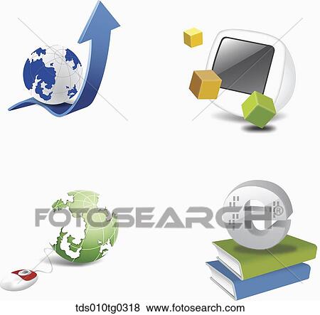 Stock Illustration - global internet business. Fotosearch