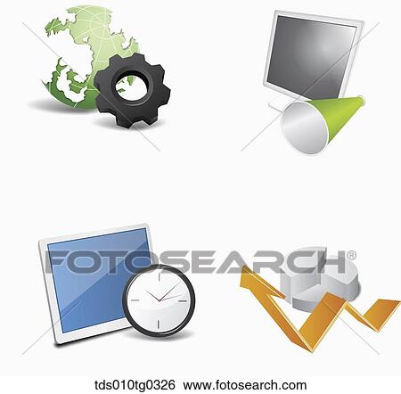 Stock Illustration - global internet business. Fotosearch
