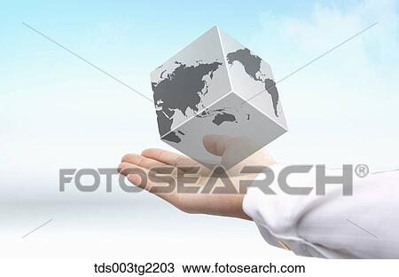 Drawing - human and earth. Fotosearch