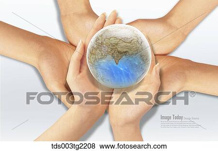 Stock Illustration - human and earth. Fotosearch
