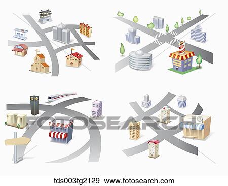 illustration of maps View Large Illustration Stock Illustration - illustration of maps. Fotosearch