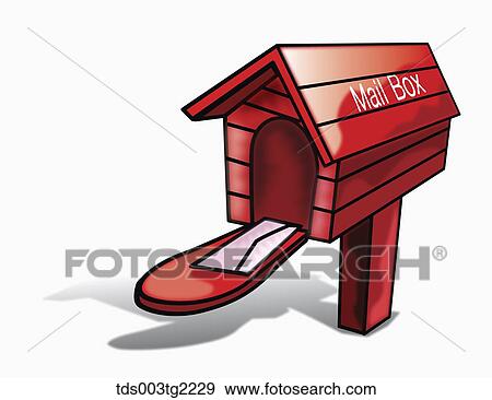 Stock Illustration - illustration of vintage item red postbox. Fotosearch