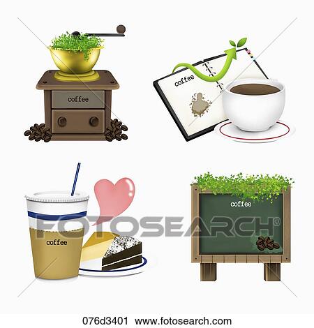 Clip Art - props of coffeeshop. Fotosearch