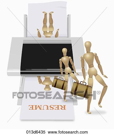Recruit and resume View Large Illustration Stock Illustration - Recruit and resume. Fotosearch