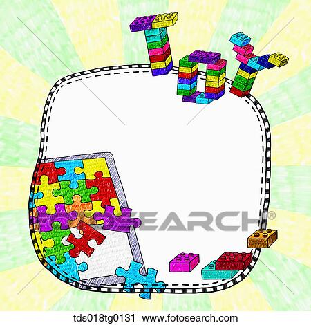 Clip Art - toys in frame. Fotosearch