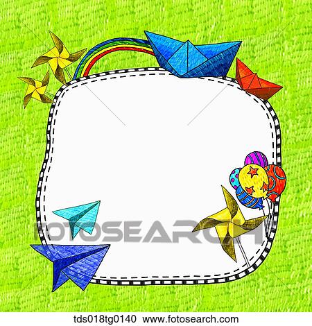 toys in frame View Large Illustration Clipart - toys in frame. Fotosearch