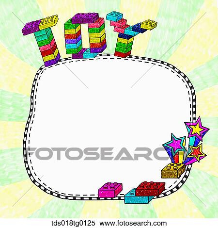 toys in frame View Large Illustration Stock Illustration - toys in frame. Fotosearch