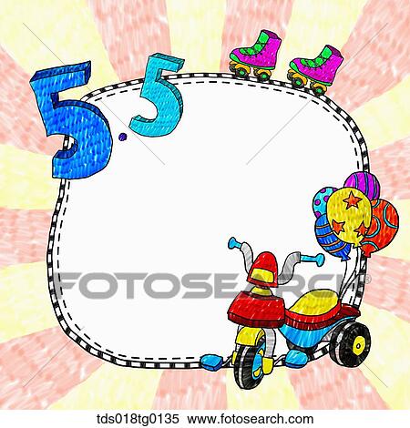 toys in frame View Large Illustration Stock Illustration - toys in frame. Fotosearch