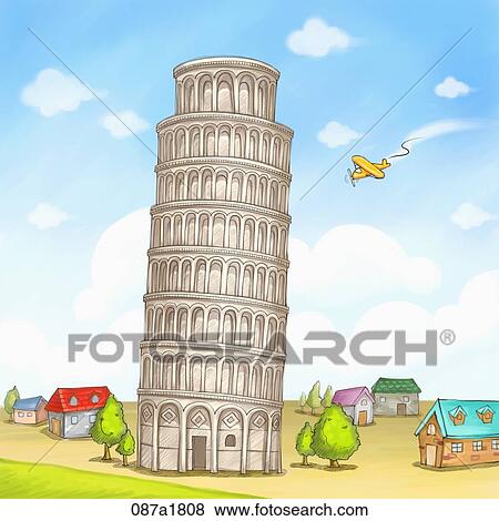 travel landmarks in Italy View Large Illustration Stock Illustration - travel landmarks in Italy. Fotosearch