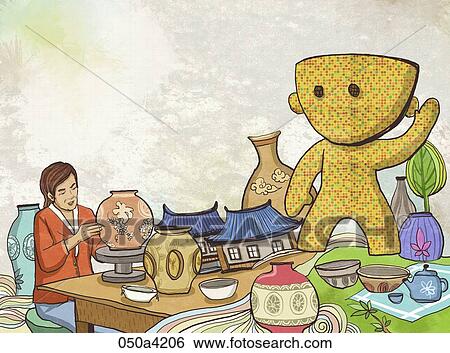 traveling landmarks in Korea View Large Illustration Stock Illustration - traveling landmarks in Korea. Fotosearch