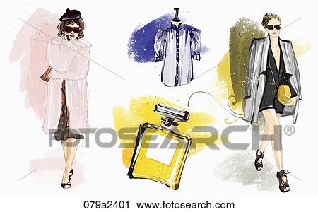 Clip Art - trendy fashion styles. Fotosearch