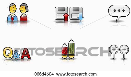 various types of application icons View Large Illustration Stock Illustration - various types of application icons. Fotosearch
