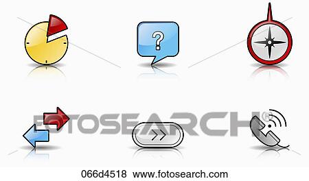Stock Illustration - various types of application icons. Fotosearch