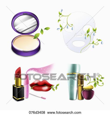 various types of cosmetics View Large Illustration Stock Illustration - various types of cosmetics. Fotosearch