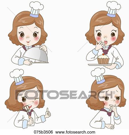 Stock Illustration - various types of expressions cook. Fotosearch