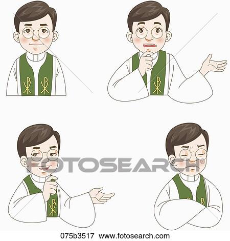 various types of expressions of cleric View Large Illustration Stock Illustration - various types of expressions of cleric. Fotosearch