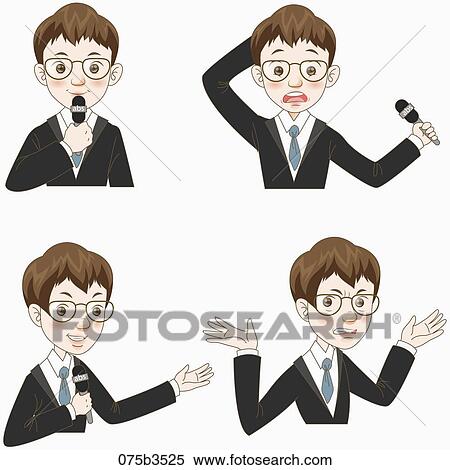 various types of expressions of reporter View Large Illustration Stock Illustration - various types of expressions of reporter. Fotosearch