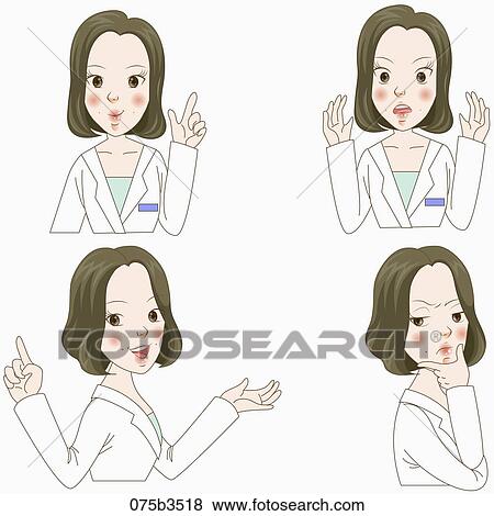 various types of expressions of business people View Large Illustration Stock Illustration - various types of expressions of business people. Fotosearch