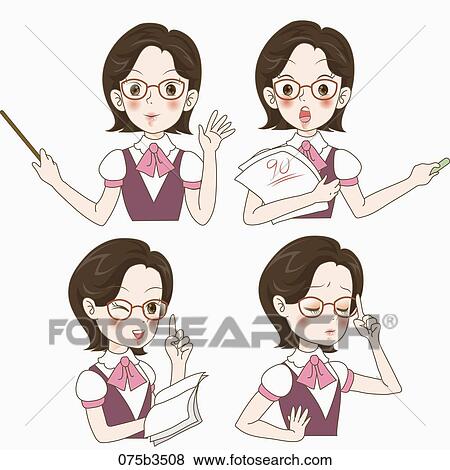 various types of expressions of teacher View Large Illustration Stock Illustration - various types of expressions of teacher. Fotosearch