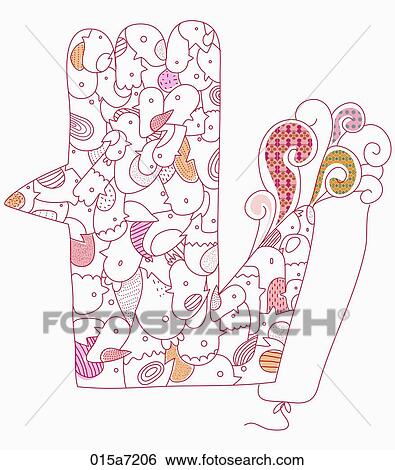 various types of illustrated line art works View Large Illustration Stock Illustration - various types of illustrated line art works . Fotosearch