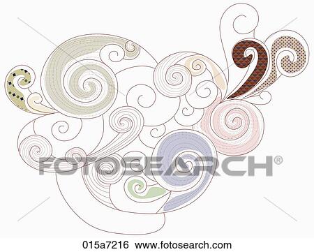 various types of illustrated line art works View Large Illustration Stock Illustration - various types of illustrated line art works . Fotosearch